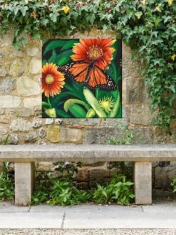 Monarch Outdoor Wall Art -Outdoor Garden Store 8613939 03V