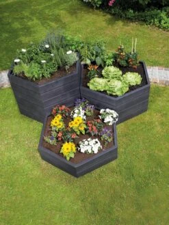 Modular Hexagon Raised Bed Kit, 28.5" -Outdoor Garden Store 8614244 04V 1
