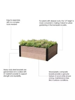 Deep Root Raised Garden Bed -Outdoor Garden Store 8614254 03V 3 4