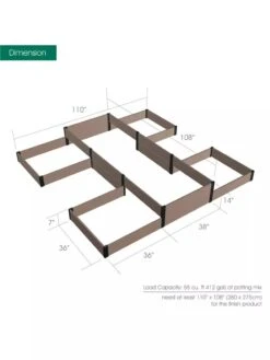 Terraced H-Shape Garden Bed -Outdoor Garden Store 8614260 03V 3 4