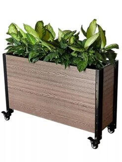 Mobile Deep Trough Planter -Outdoor Garden Store 8614263 02V