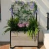 Mobile Deep Trough Planter With Trellis -Outdoor Garden Store 8614265 05V mobile deep trough planter with trellis