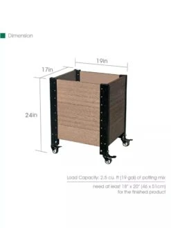 Mobile Deep Root Corner Planter -Outdoor Garden Store 8614266 04V 3 4