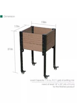 Mobile Elevated Corner Planter 11 Mobile Elevated Corner Planter -Outdoor Garden Store 8614267 03V 3 4