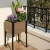 Mobile Elevated Corner Planter -Outdoor Garden Store 8614267 04V mobile elevated corner planter