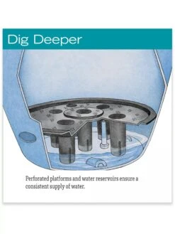 Viva Round Self-Watering Rolling Planter, 14" Diameter -Outdoor Garden Store hiw 39 326 jpg